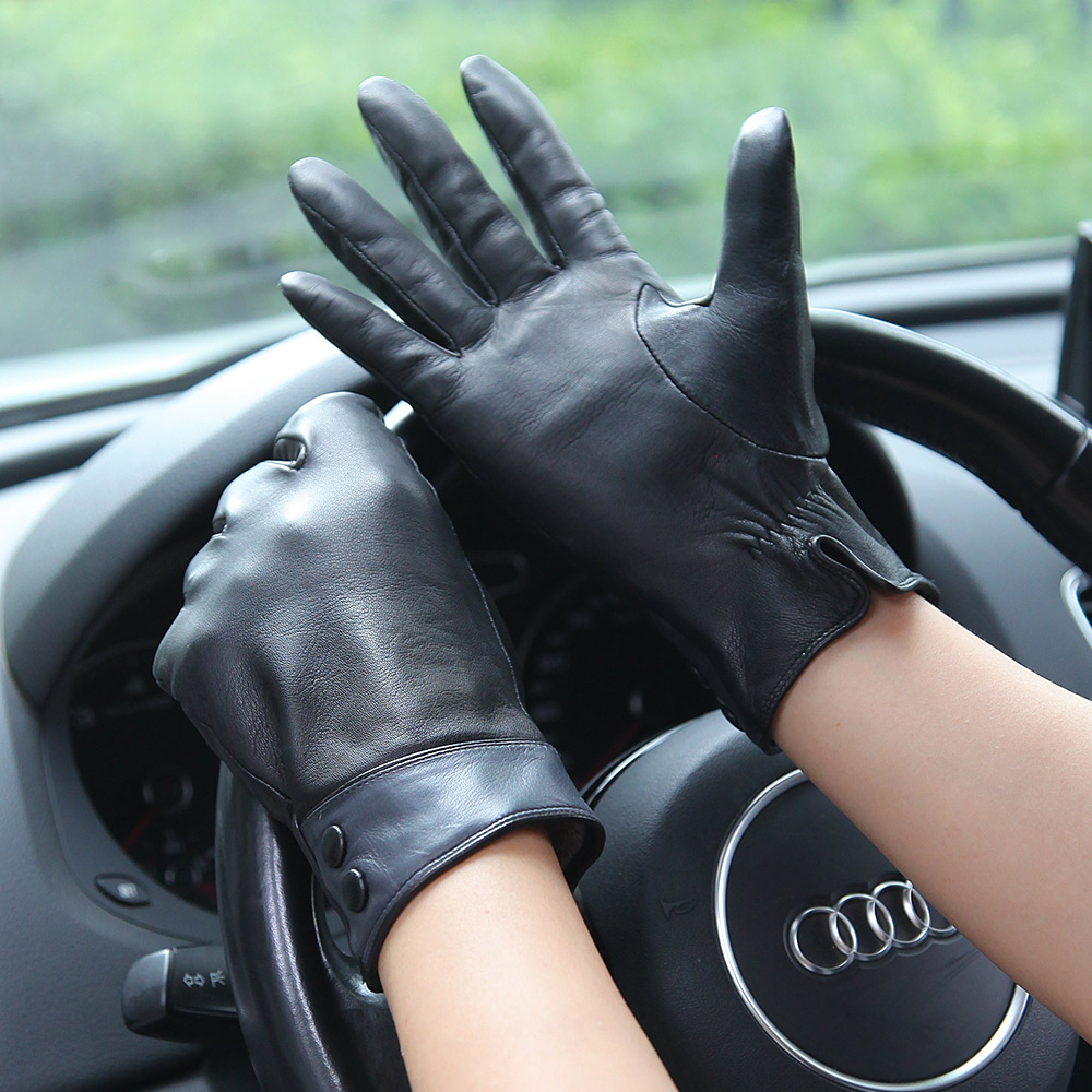 Guanti in vera pelle nera moda - Wool Glove Lined recensione e prezzo